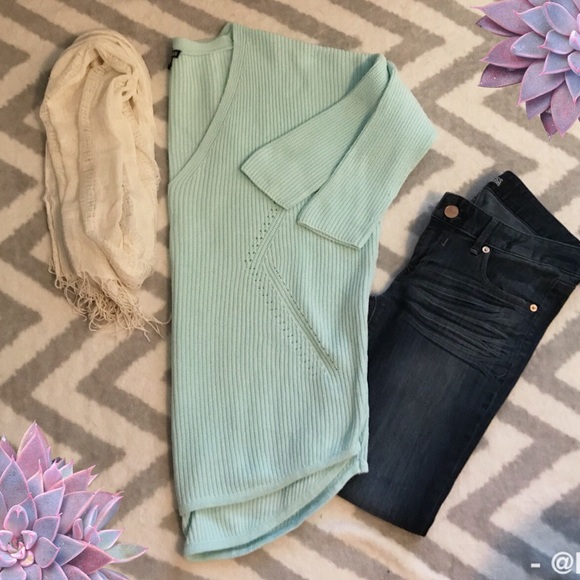 Express Sweaters - EXPRESS Light Blue over sized sweater